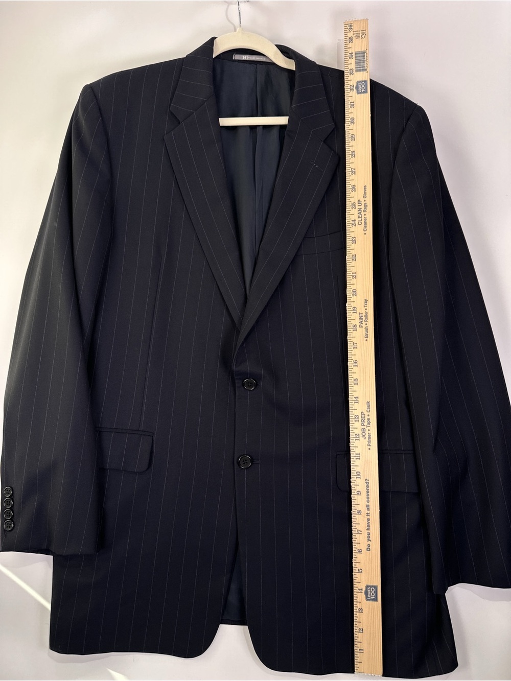 Hickey Freeman Madison Two-Piece Pinstripe Suit Loro Piana Super 130s Wool Navy - Picture 4 of 16